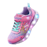 SKECHERS 斯凯奇 Love LIGHTS系列 HEART LIGHTS 女童休闲运动鞋 302145L/PKMT 粉红色/多彩色/PKMT 30码