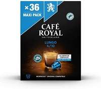 CAFE ROYAL 芮耀 Café Royal 36 Lungo Nespresso®* 兼容胶囊，铝制，强度4/10，36粒咖啡胶囊