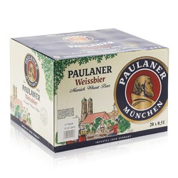 PAULANER 保拉纳 德国原装进口啤酒 保拉纳白啤500ml*20瓶玻璃