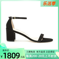 STUART WEITZMAN 斯图尔特威兹曼女士黑色中跟凉鞋 S2301-BLK