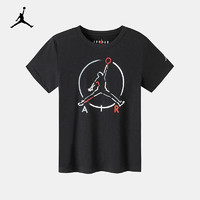 【商场同款】耐克（Nike）儿童套装夏季男大童短袖T恤运动上衣JD2122050GS-001正黑色160（XL）