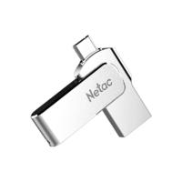 Netac 朗科 U380 USB 3.0 U盘 银色 64GB USB-A/Micro-B双口