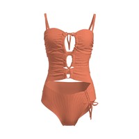 ATLANTIC BEACH BC21W15057 女士三角连体泳衣 3色可选