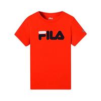 FILA 斐乐 Originale系列 K62B511104FRD 男童针织短袖衫 火红色 120cm