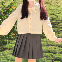 sweetpea 甜豆甜心 JK制服 百褶半身裙 灰色