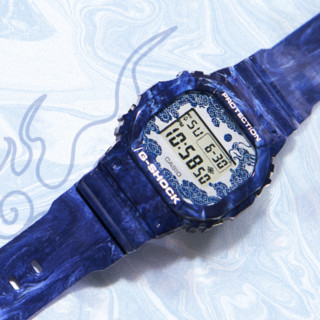CASIO 卡西欧 G-SHOCK系列 42.8毫米石英腕表 DW-5600BWP-2 青花瓷款