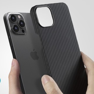 PITAKA iPhone 13 pro 凯夫拉纤维手机壳 黑灰斜纹