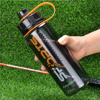 富光 塑料水杯大容量杯子便携茶杯太空杯防漏水壶夏季户外运动健身登山水杯子 黑色 1500ML