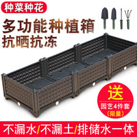 靓骑 塑料花盆种菜神器家庭阳台种植箱长方形蔬菜专用花箱楼顶特大 塑料