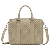 BOTTEGA VENETA 葆蝶家 男士CLASSIC INTRECCIATO公文包 651580V0E511511 灰褐色 小号