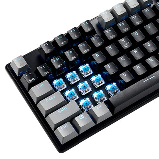 HEXGEARS 黑峡谷 GK706 104键 有线机械键盘 灰黑色 龙华MX红轴 单光