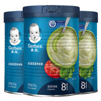 Gerber 嘉宝 米粉 国产版 2段 混合蔬菜味 250g*3罐