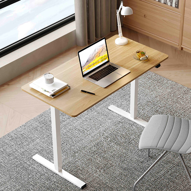 家装季：FitStand FS01-z 落地电脑桌 白色+原木色 1m