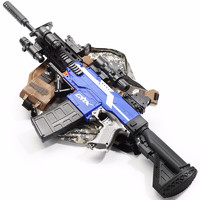 活石 儿童玩具枪M416手自一体电动连发软弹枪吃鸡装备玩具枪男孩吸盘冲锋枪玩具高配+50软弹