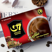 G7 COFFEE 越南进口G7美式纯黑咖啡粉15条盒装速溶0糖0脂减无糖健身提神正品