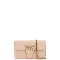 PINKO 品高 love wallet clutch with chain（粉色)