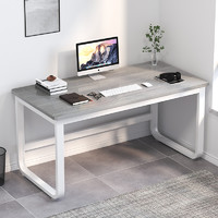 木匠印记 A02 简约电脑桌 莫兰迪灰色+白色 100*60*72cm
