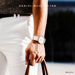 Daniel Wellington 丹尼尔惠灵顿 Danielwellington丹尼尔惠灵顿 dw男表20mm男士织纹表带