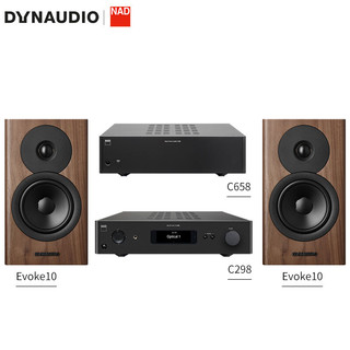 DYNAUDIO 丹拿 HiFi音响前后级套装 NAD C658+C298 + Evoke 10 胡桃木