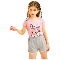 Souhait 水孩儿 SHPXGD11CA885-1 女童套装 糖果粉 150cm