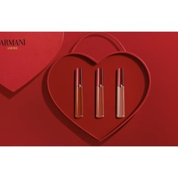 ARMANI beauty 阿玛尼彩妆 「520爱心限定」红管唇釉三支装礼盒 经典三色 #405+#206+#214