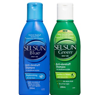 Selsun blue selsun洗发水澳洲去屑控油无硅油洗发膏绿蓝