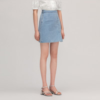 INMAN 茵曼 女士牛仔半身裙 18226011HHM225