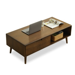 治木工坊莫凡系列实木单抽茶几杨木款08m