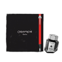 CARAN D'ACHE 凯兰帝 钢笔 849 红色 EF尖 墨水礼盒装