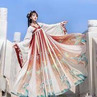 弄弦 青翎 汉服 蜜茶红齐胸全套