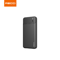 Recci 锐思 RPB-N16 黑色双USB移动电源10000毫安时Type-C\/Micro输入通用手机充电宝