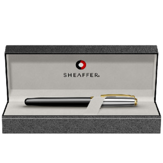 SHEAFFER 犀飞利 钢笔 序曲系列 磨砂黑金夹 F尖 单支盒装