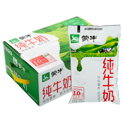 mengniu蒙牛纯牛奶袋装200ml12袋