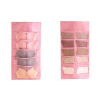 卡维瑞 收纳挂袋 80*40cm 5格+10格 粉色