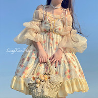 GD原创设计 Lolita洛丽塔 向日葵物语 女士jsk吊带裙