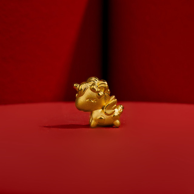 明牌珠宝 minGR 女士足金独角兽转运珠 VPP0413