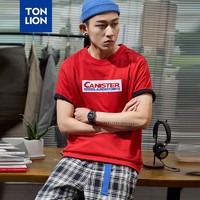 TONLION 唐狮 男士纯色T恤