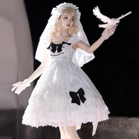 樱姬 樱姬 Lolita洛丽塔 云间星河 jsk吊带连衣裙 白色