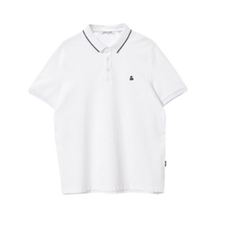 JACK&JONES 杰克琼斯 男士短袖POLO衫 222106026 本白 XS