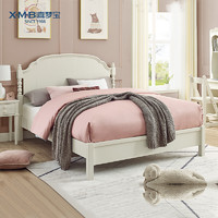 X·M·B 喜梦宝 实木儿童床欧式简约白色青少年卧室家具单双人床 儿童床 22CM床垫 1.2*2米