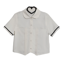 啦啦酱 蓝卡片 JK制服 西式制服 女士短袖衬衫 白色 M