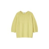 UNIQLO 优衣库 女士圆领针织衫 445188 浅黄色 XXXL