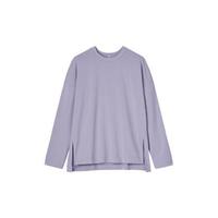 UNIQLO 优衣库 女士圆领长袖T恤 446709 浅蓝紫色 XS