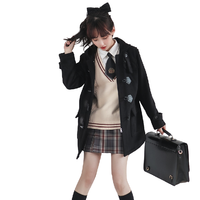 放學後的制服馆 承熙高校 JK制服 女士格裙 灰色 42cm S