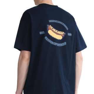 carhartt WIP 男士圆领短袖T恤 221011I 蓝色 XL