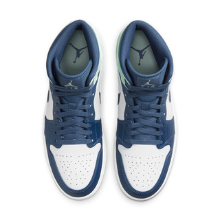 AIR JORDAN 正代系列 Air Jordan 1 Mid 男子篮球鞋 554724-413 蓝绿色 40