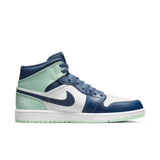 AIR JORDAN 正代系列 Air Jordan 1 Mid 男子篮球鞋 554724-413 蓝绿色 40