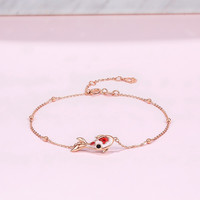 ZHOU LIU FU 周六福 女士K金锦鲤珐琅手链 KIHH076024