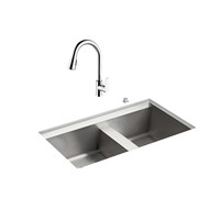 KOHLER 科勒 艾歌系列 K-3672T-P-NA+21367T-4-CP 不锈钢水槽+韬立龙头 838*457*242mm