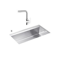 KOHLER 科勒 艾歌系列 K-3673T-P-NA+99175T-4-CP 不锈钢水槽+利奥龙头 838*457*235mm